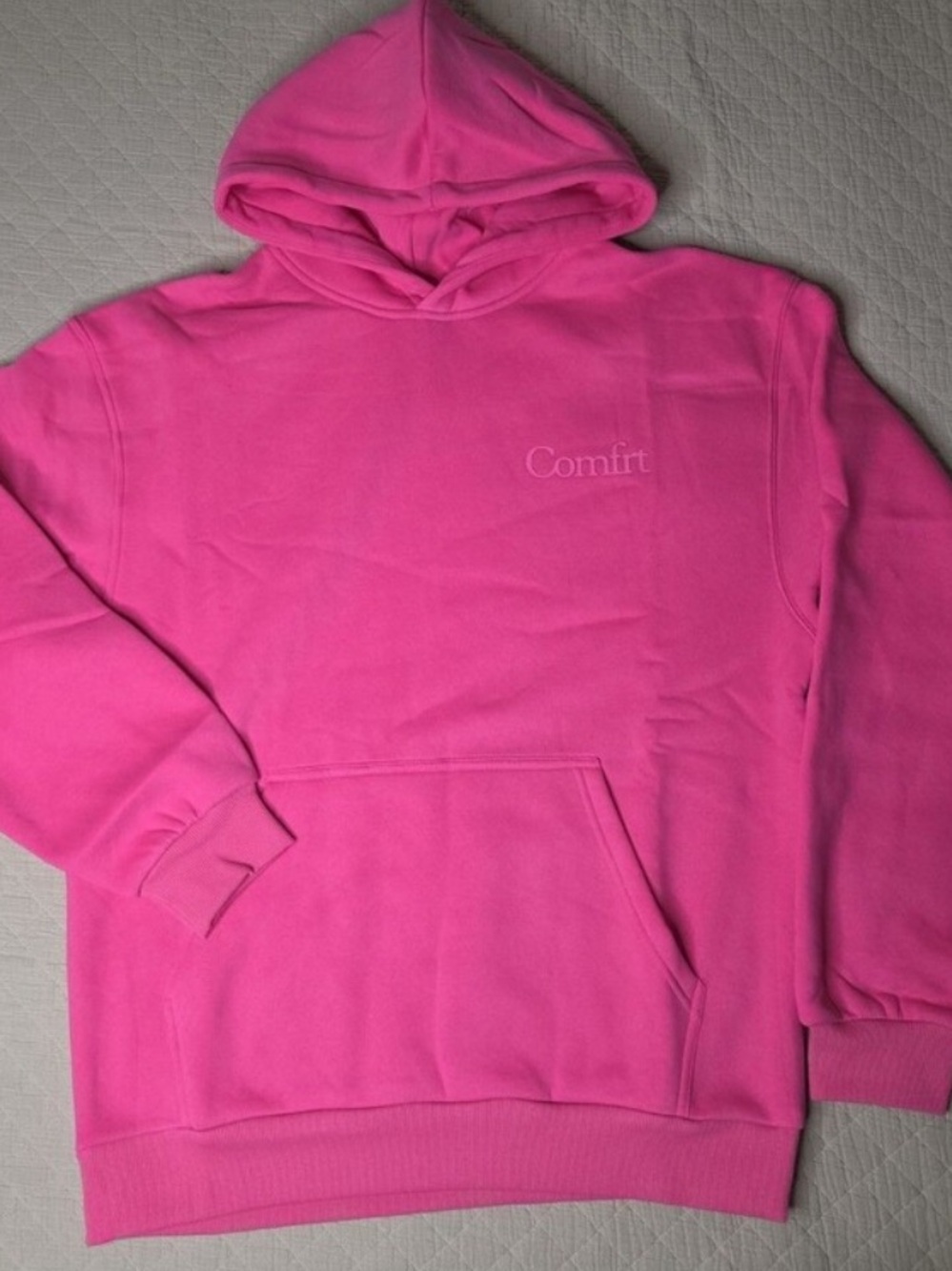 Comfort Hot Pink Minimalist Hoodie  unisex oversized soft